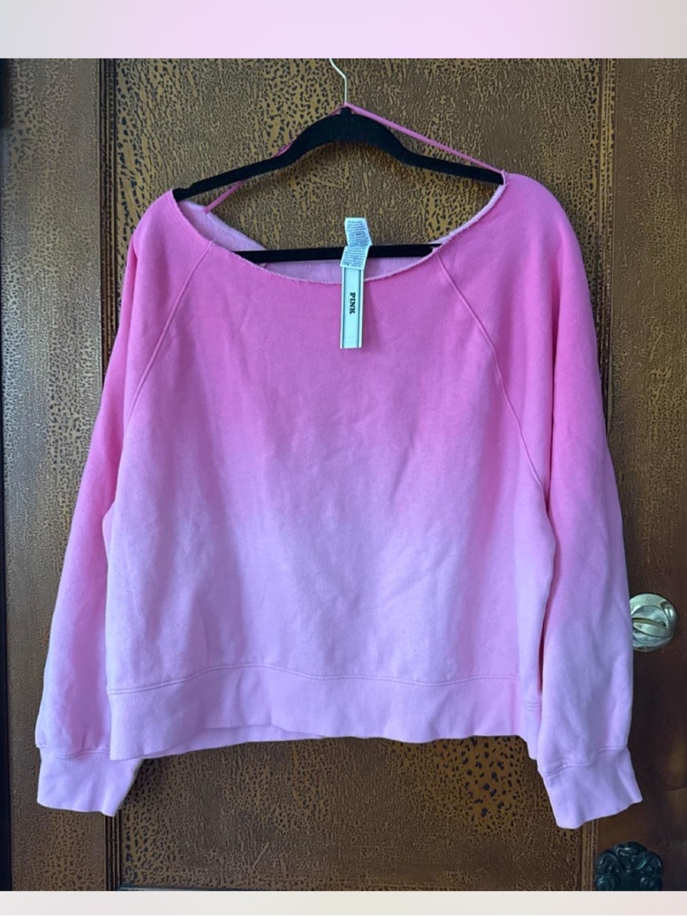 Victoria’s Secret PINK Off Shoulder Sweatshirt Size xl